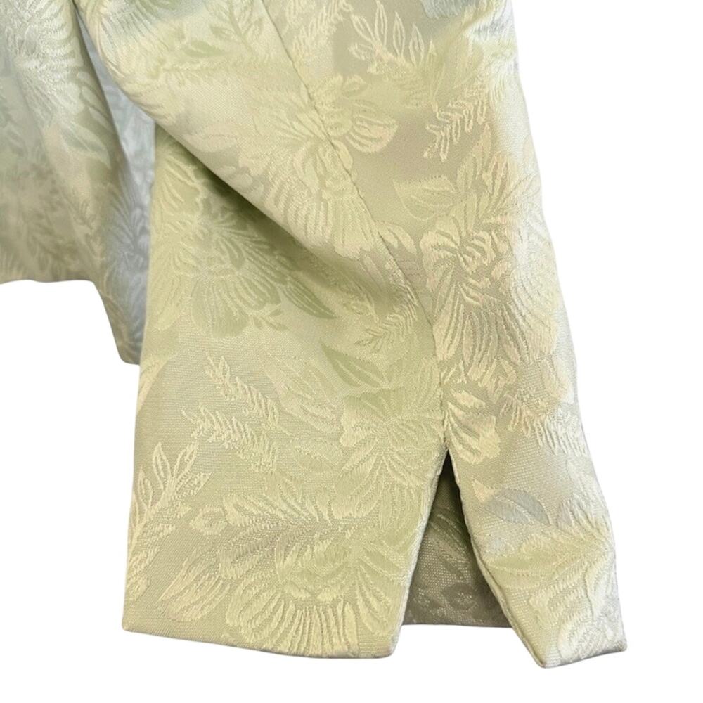 Danillo Women Lime Green Jacquard Single Button Closure VTG Blazer Lined SZ 20W - Picture 5 of 8
